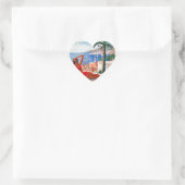 Cote D'Azur Beach Girl Hart Sticker (Tas)