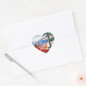 Cote D'Azur Beach Girl Hart Sticker (Envelop)