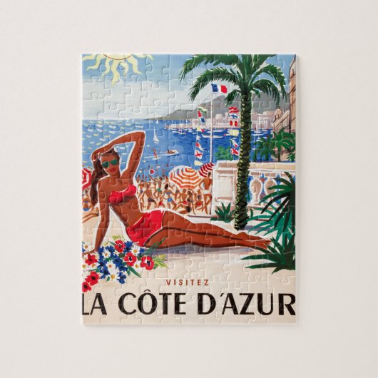  Cote D'Azur Beach Girl Legpuzzel (Verticaal)