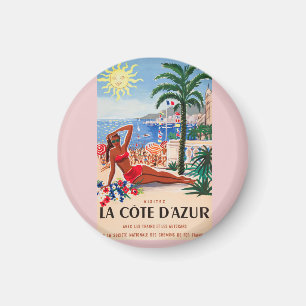 Cote D'Azur Beach Girl Magneet