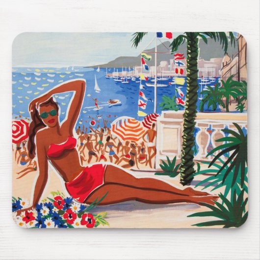  Cote D'Azur Beach Girl Muismat (Voorkant)