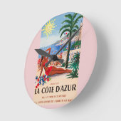  Cote D'Azur Beach Girl Ronde Klok (Hoek)