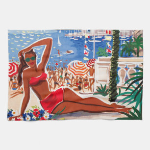  Cote D'Azur Beach Girl Theedoek