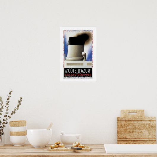 Cote D'Azur Channel Ferry Poster (Keuken)