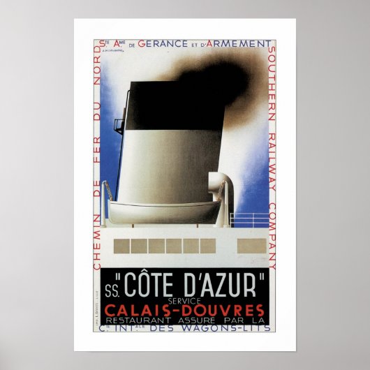 Cote D'Azur Channel Ferry Poster (Voorkant)