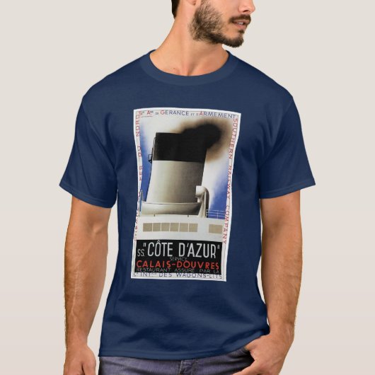 Cote d'Azur Channel Ferry Poster T-shirt (Voorkant)