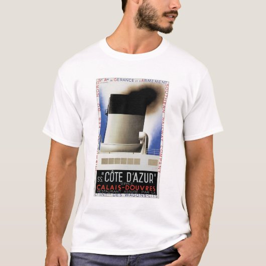 Cote d'Azur Channel Ferry Poster T-shirt (Voorkant)