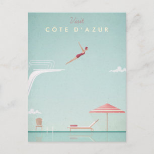 Côte d'Azur  duikplein - Art Po Briefkaart