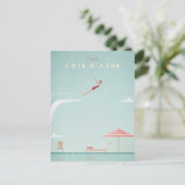 Côte d'Azur  Duikreis Poster - Art Po Briefkaart (Staand voorkant)