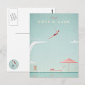Côte d'Azur  Duikreis Poster - Art Po Briefkaart (Voorkant / Achterkant)