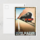 Cote D'Azur France vintage-reis Briefkaart (Voorkant / Achterkant)