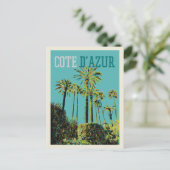 Cote d'Azur Frankrijk, mediterrane palmbomen Briefkaart (Staand voorkant)