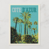 Cote d'Azur Frankrijk, mediterrane palmbomen Briefkaart (Voorkant)
