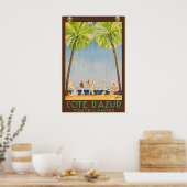 Cote D'Azur Frankrijk Vintage Reisposter Poster (Keuken)