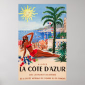 Cote D'Azur  Frans reisposter Poster (Voorkant)