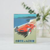 Cote d'Azur  Frans Reizen Poster Briefkaart (Staand voorkant)