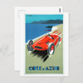  Cote d'Azur, Frans Riviera Racing Travel P Briefkaart (Voorkant / Achterkant)