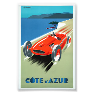 Cote d'Azur, Frans Riviera Racing Travel P Foto Afdruk
