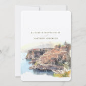 Cote d'Azur, Franse kustbestemming bruiloft Kaart (Achterkant)