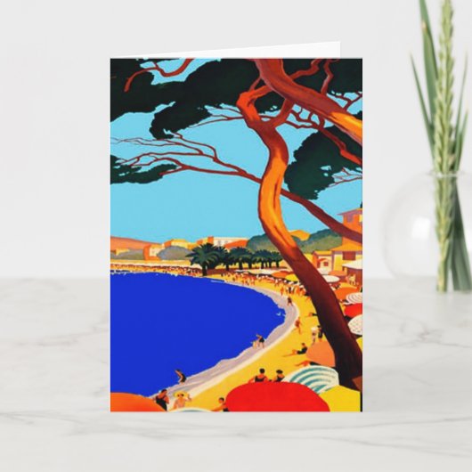  Cote d'Azur Franse Reis Wenskaarten Kaart (Voorkant)