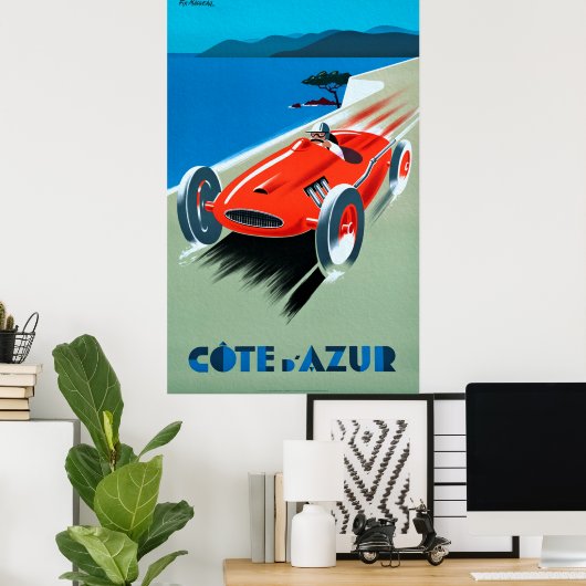 Cote d'Azur, Franse Rivera —  Racing Poste Poster