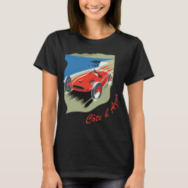 Cote d'Azur Franse Rivièra Rode Auto Reis T-shirt