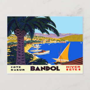  Cote d'Azur Franse strand reizen Briefkaart