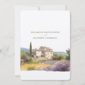 Cote d'Azur, Franse wijkbestemming bruiloft Kaart (Achterkant)