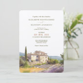 Cote d'Azur, Franse wijkbestemming bruiloft Kaart (Staand voorkant)