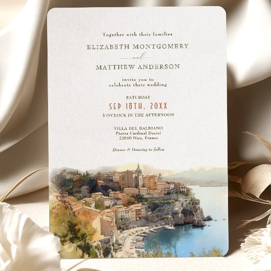 Cote d'Azur French Coastal Destination Wedding IV Kaart