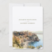 Cote d'Azur French Coastal Destination Wedding IV Kaart (Achterkant)