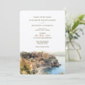 Cote d'Azur French Coastal Destination Wedding IV Kaart (Staand voorkant)