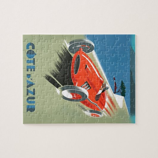 Cote D'Azur, illustratie van computerracisme Legpuzzel (Horizontaal)