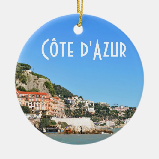 Côte d'Azur in Nice, Frankrijk Keramisch Ornament (Voorkant)
