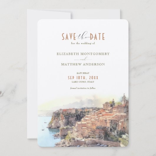 Cote d'Azur Provence Alpes Save the Date Kaart (Voorkant)