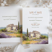 Cote d'Azur Provence Vineyard Save the Date Kaart