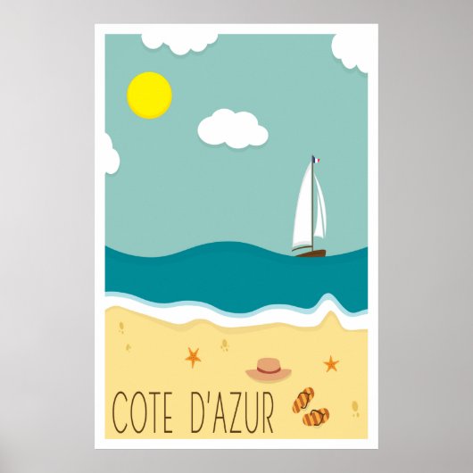 Cote d'Azur, reisposter Poster (Voorkant)