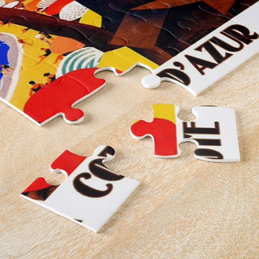 cote d'Azur, schilder voor de Franse reiskunst Legpuzzel (Zijkant)