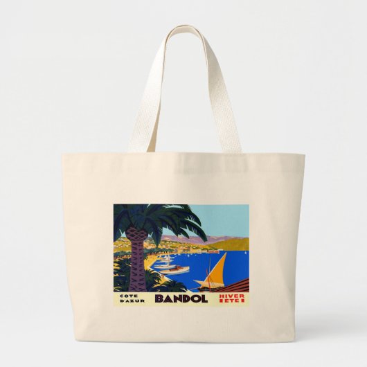  Cote D'Azur Travel Grote Tote Bag (Voorkant)