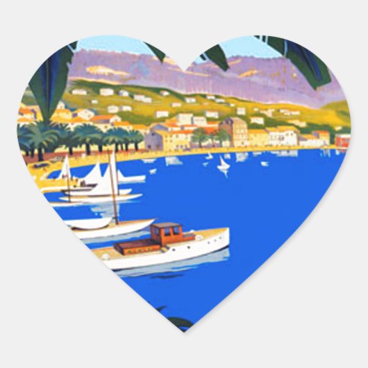  Cote D'Azur Travel Hart Sticker (Voorkant)