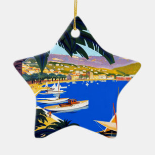  Cote D'Azur Travel Keramisch Ornament