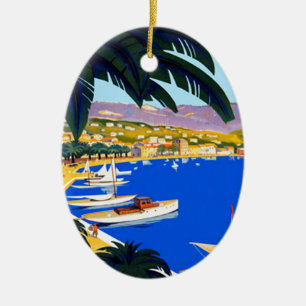 Cote D'Azur Travel Keramisch Ornament