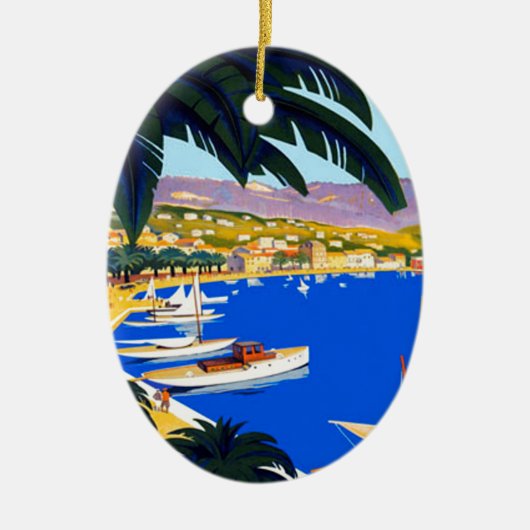  Cote D'Azur Travel Keramisch Ornament (Voorkant)