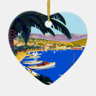 Cote D'Azur Travel Keramisch Ornament