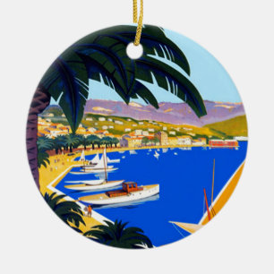 Cote D'Azur Travel Keramisch Ornament