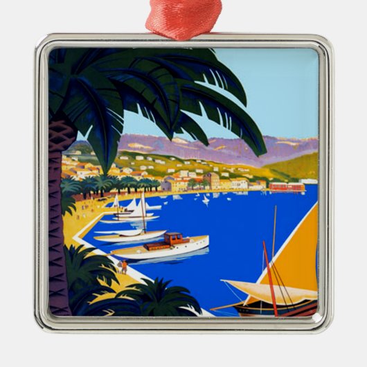 Cote D'Azur Travel Metalen Ornament (Voorkant)