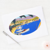  Cote D'Azur Travel Ovale Sticker (Envelop)