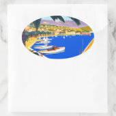 Cote D'Azur Travel Ovale Sticker (Tas)