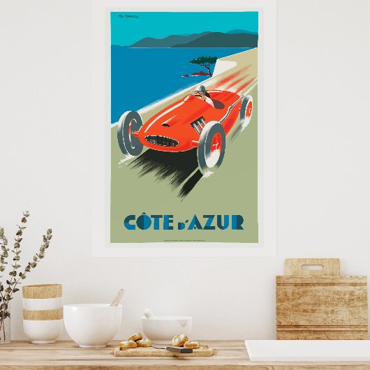 Côte d'Azur Travel Poster (Keuken)