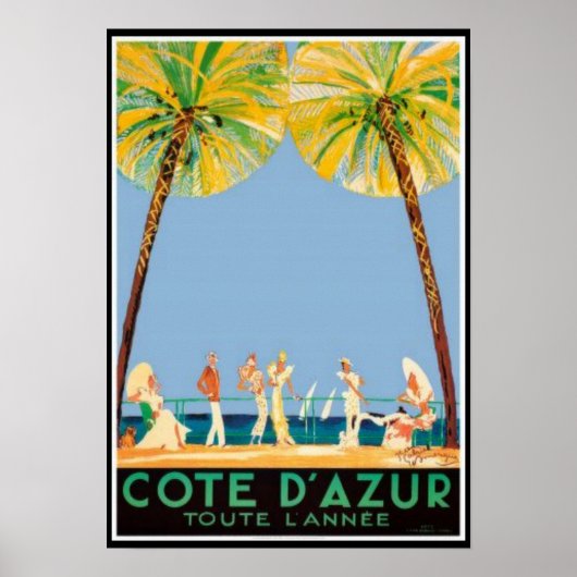  Cote D'Azur Travel Poster (Voorkant)